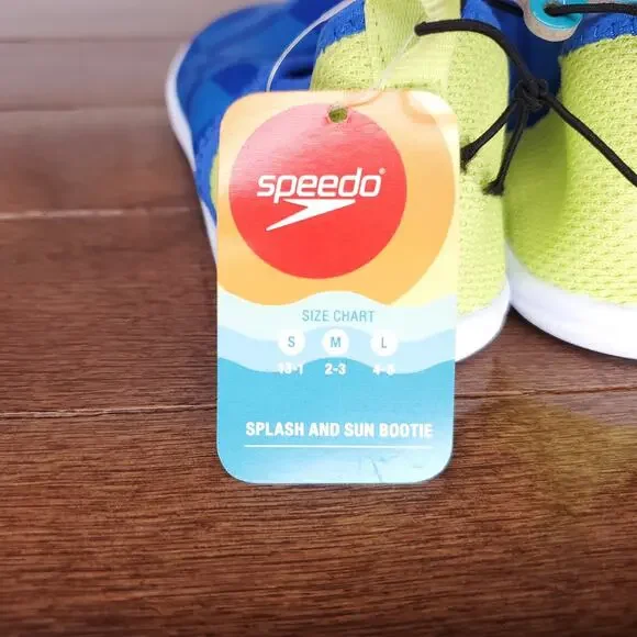 Speedo Splash and Sun Bootie Junior Kids S (13-1) Electra Blue Lightweight Beach - Picture 7 of 8